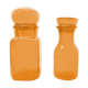 Duo bocaux verre ambré