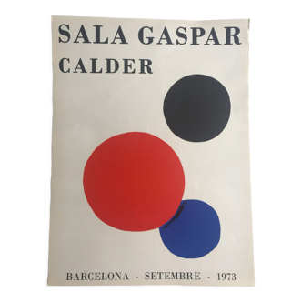 Affiche originale d'alexander calder, sala gaspar ii, 1973