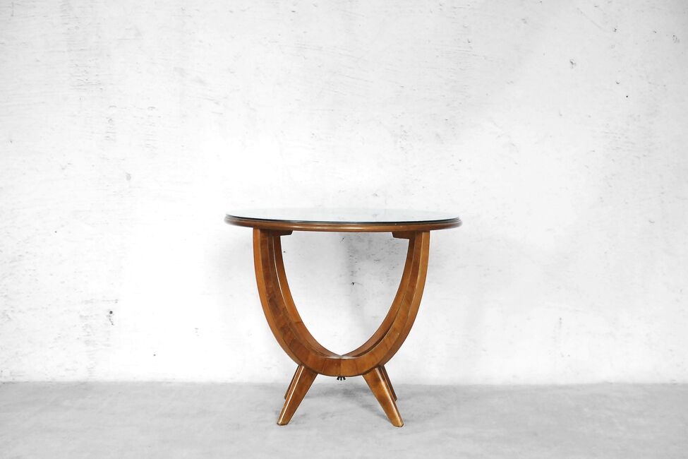 Table Walnut Bydgoskie Fabryki Mebli Poland 1950 s