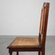 Chaise en bois et rotin française antique, vers 1900
