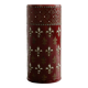 Small antique roller vase in red enamelled ceramic