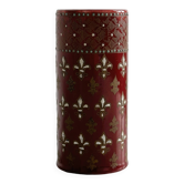 Petit vase rouleau ancien en céramique émaillée rouge