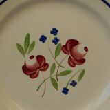 Set of 6 luneville earthenware dinner plates. bagatelle model.