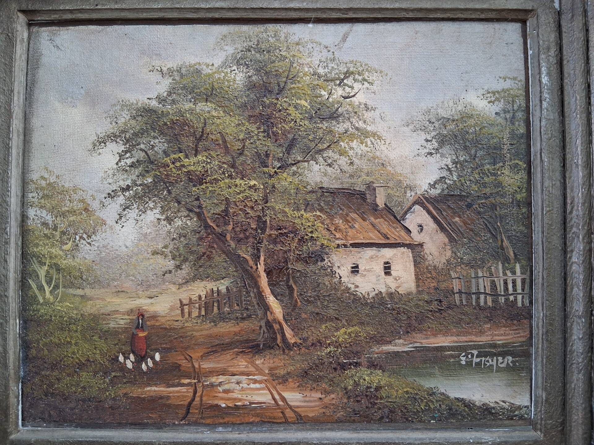 Oil on wood panel