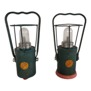 Paire de lampes tempête Leclanché