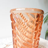 Art Deco style pink glass vase