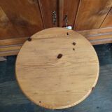 High bar stool in weathered wood round seat