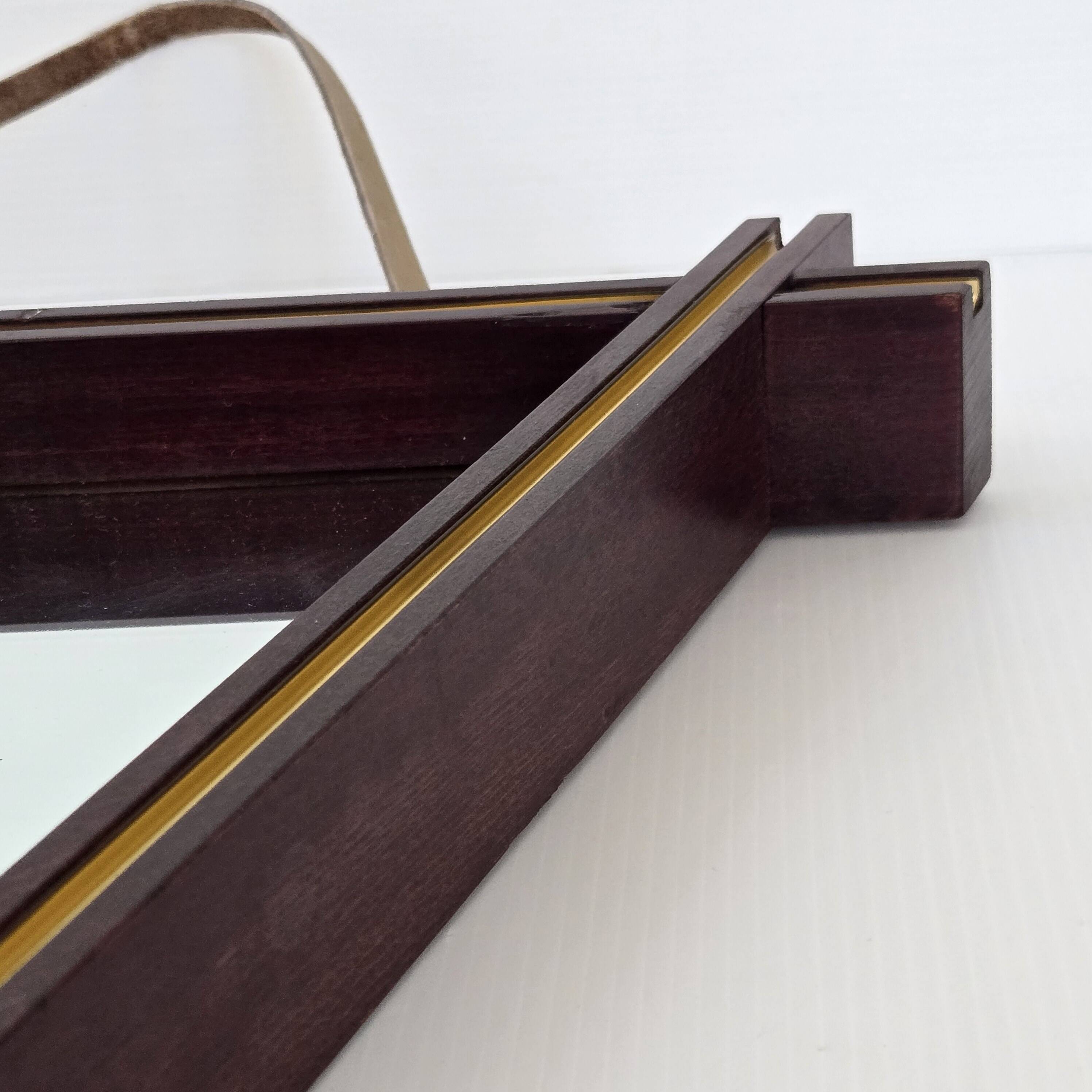 Vintage rosewood mirror 1960