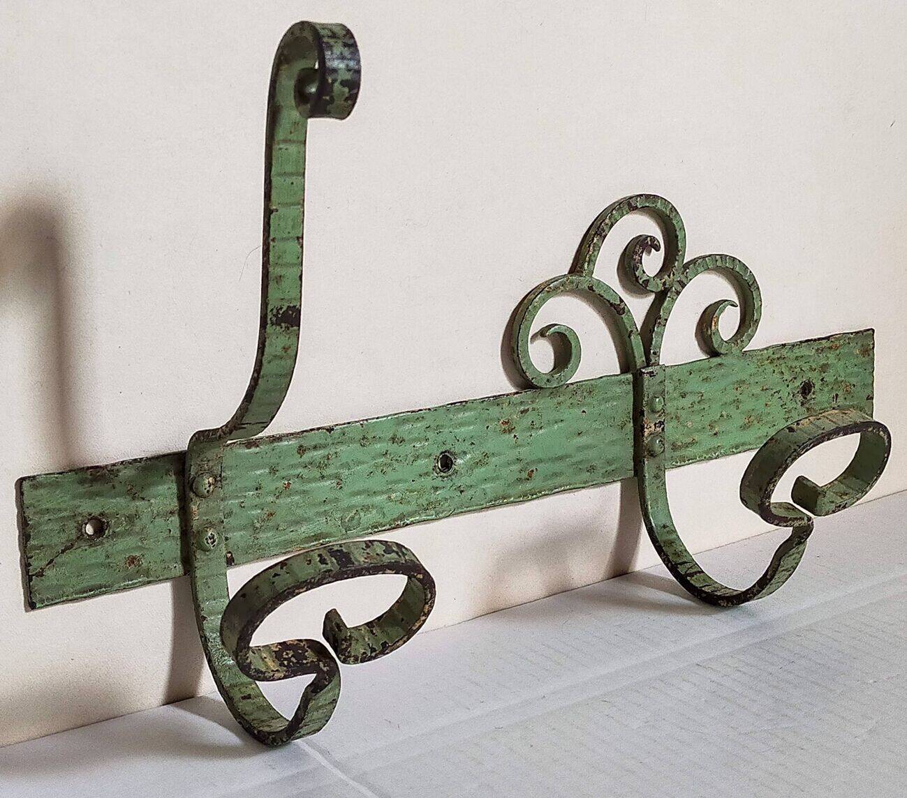 Wrought iron coat rack