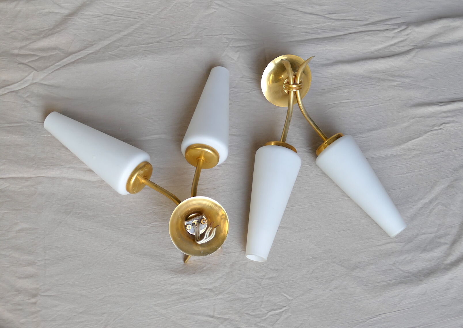 Pair of 2 lights of modernist style 1950