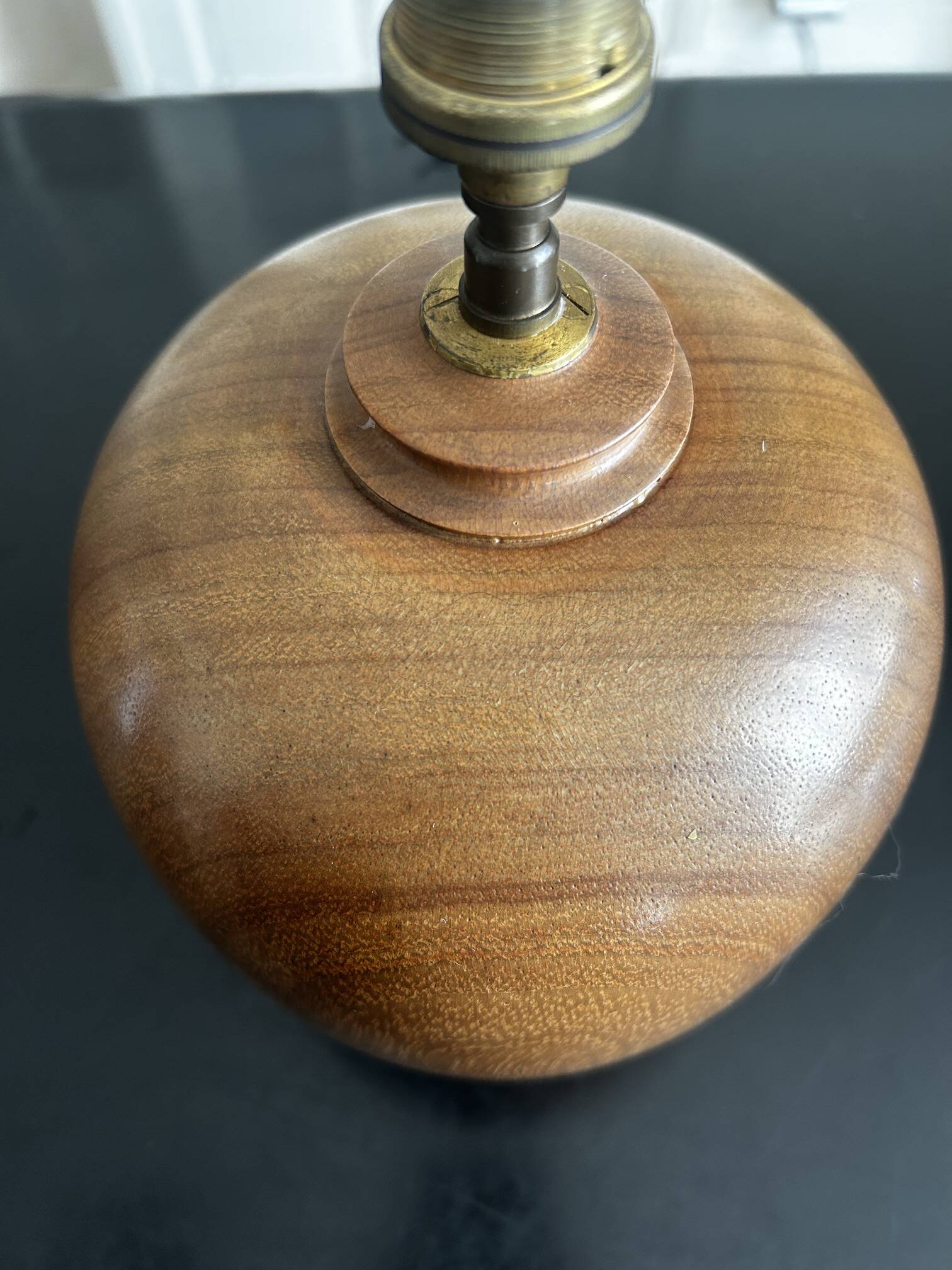 solid wood lamp from the 1960s