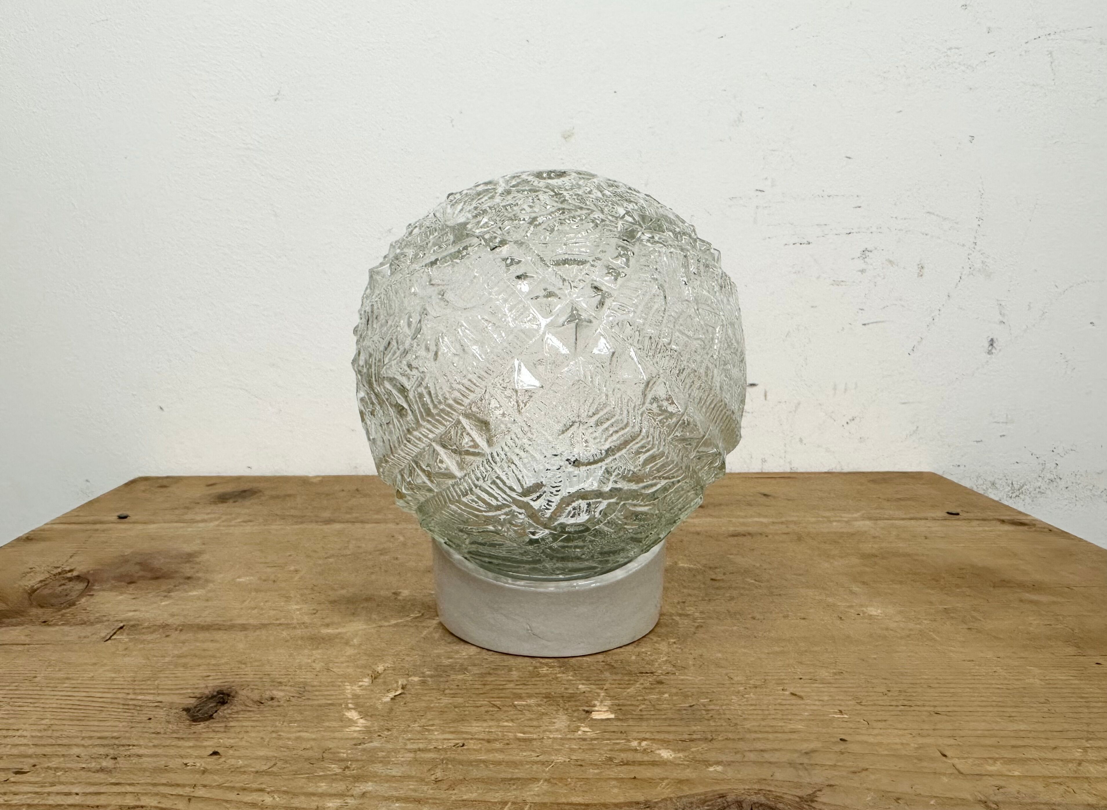 Vintage White Porcelain Wall Light, 1970s