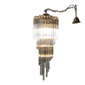 Lustre cascade en verre Murano 1980'S