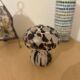 Mosaic black and white glass mushroom lamp