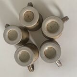 5 stoneware cups