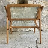 Cane armchair by Michel Ducaroy for SNA Roset - design 1950
