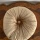 Gold lamé round velvet cushion