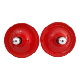 Set of two Italian design wall lights by Targetti from the 1970s.