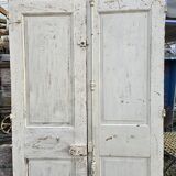 Ancienne double porte d’entrée en chêne