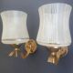 Pair of vintage gold wall sconces France