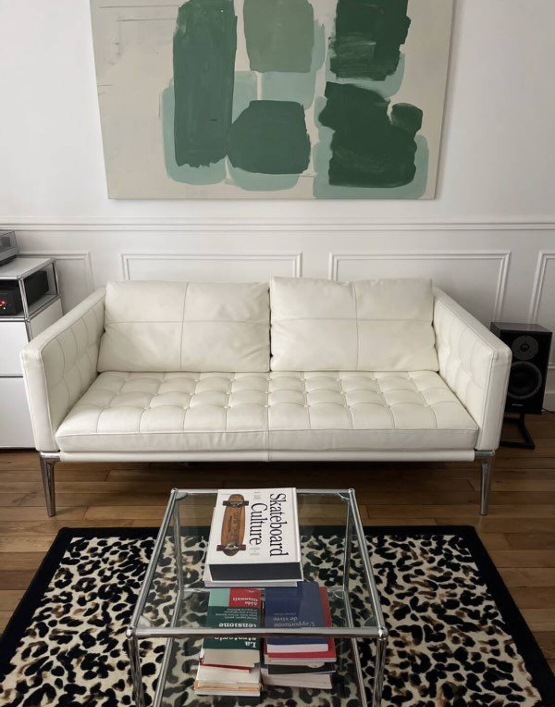 Cassina leather sofa by Philippe Starck