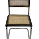 Chaise vintage Cesca style modèle B32 en chrome et noir