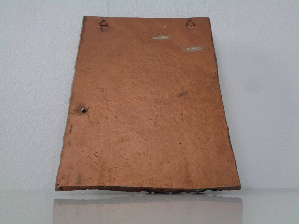 Large copper-coloured German Shepherd relief, 1960s