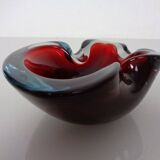 Sommerso Murano Glass Ashtray, Italy, 1960s