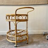 Dessert, rattan bar on wheels