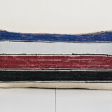 14" x 26" Oriental Boho pillow Kilim pillow cover Chair pillow Small Oblong, Turkish Lumbar Kilim