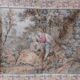 Large Aubusson-style wall tapestry with a gallant scene, 196 cm