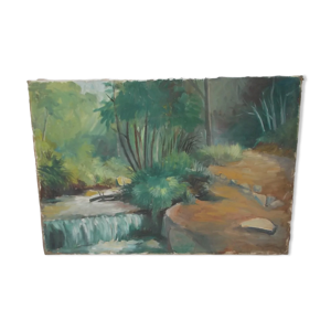 Tableau paysage huile sur toile