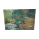 Landscape painting oil on canvas river 55 X 38cm