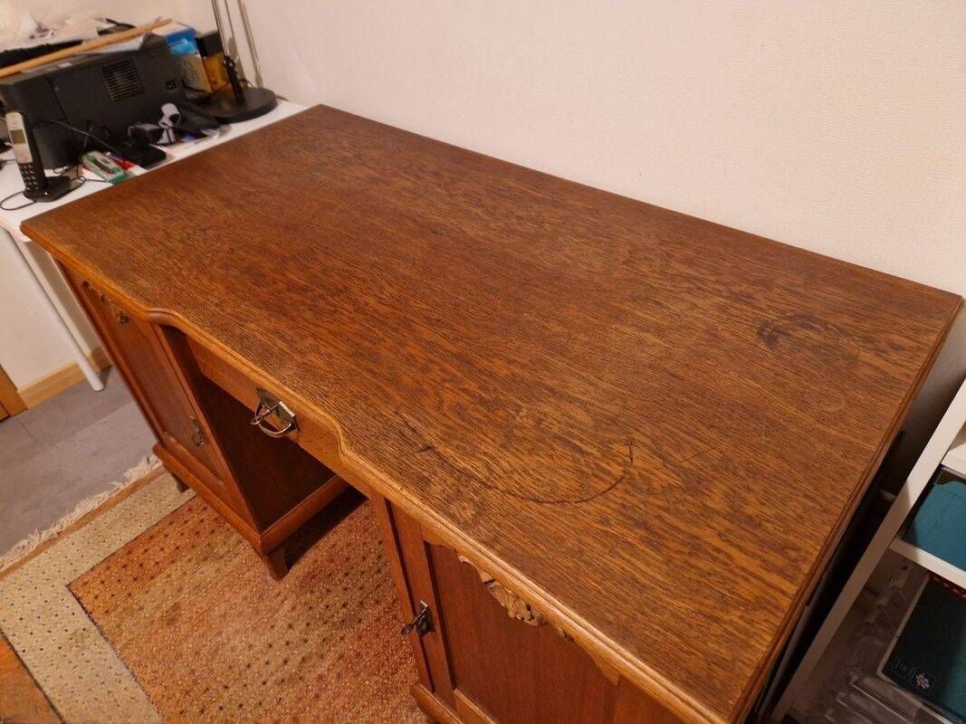 Antique solid wood desk