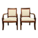 Pair of Empire period mahogany dolphin armchairs circa 1810