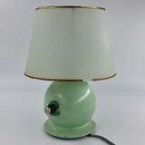 Vintage metal lamp with dimmer and original lampshade