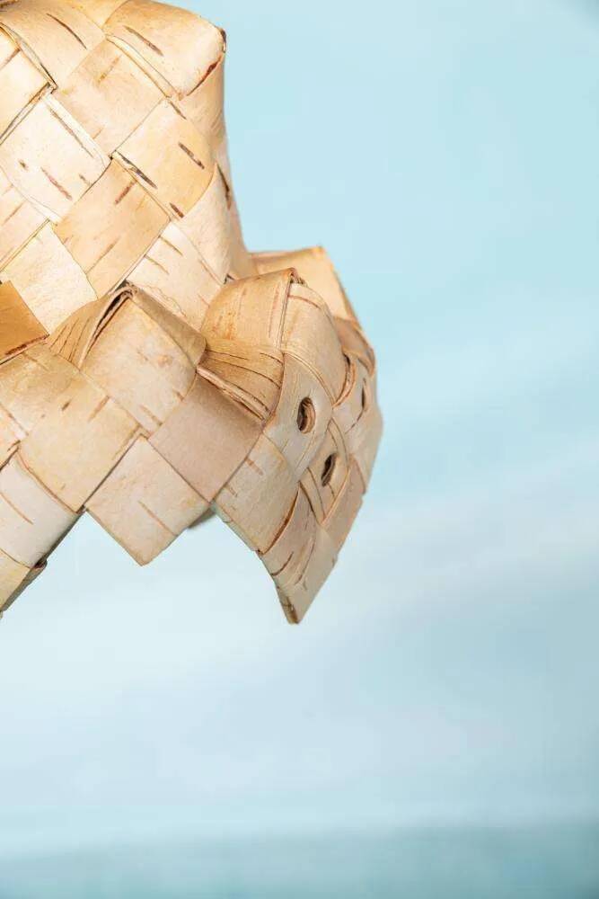 Vintage Scandinavian pendant from the 1960s, Japandi pendant.