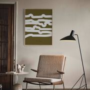 Abstract khaki giclee print, 50x70cm