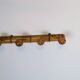 Vintage bamboo wall hook with 4 hooks – bohemian chic style
