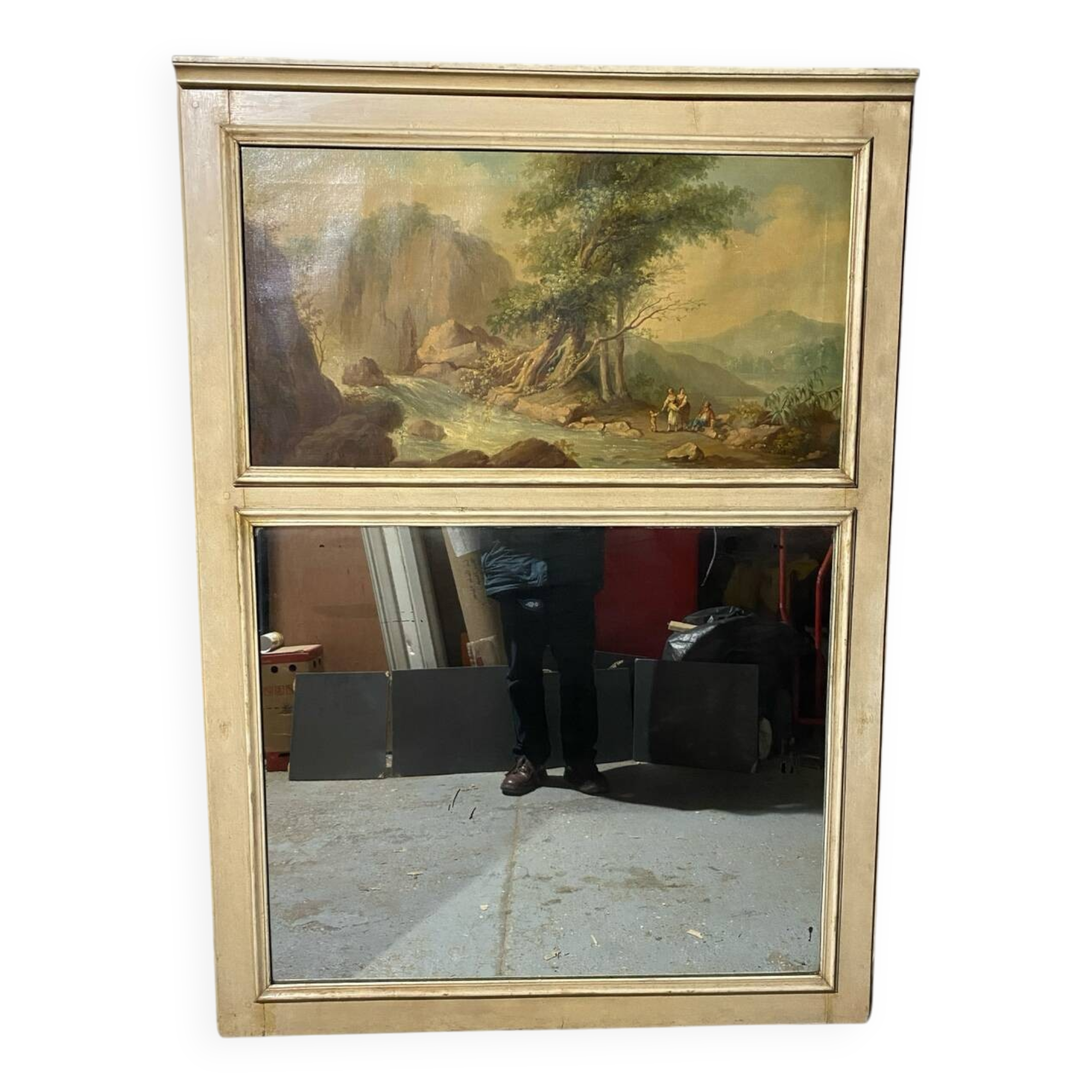 Oil on canvas 19th century mirror