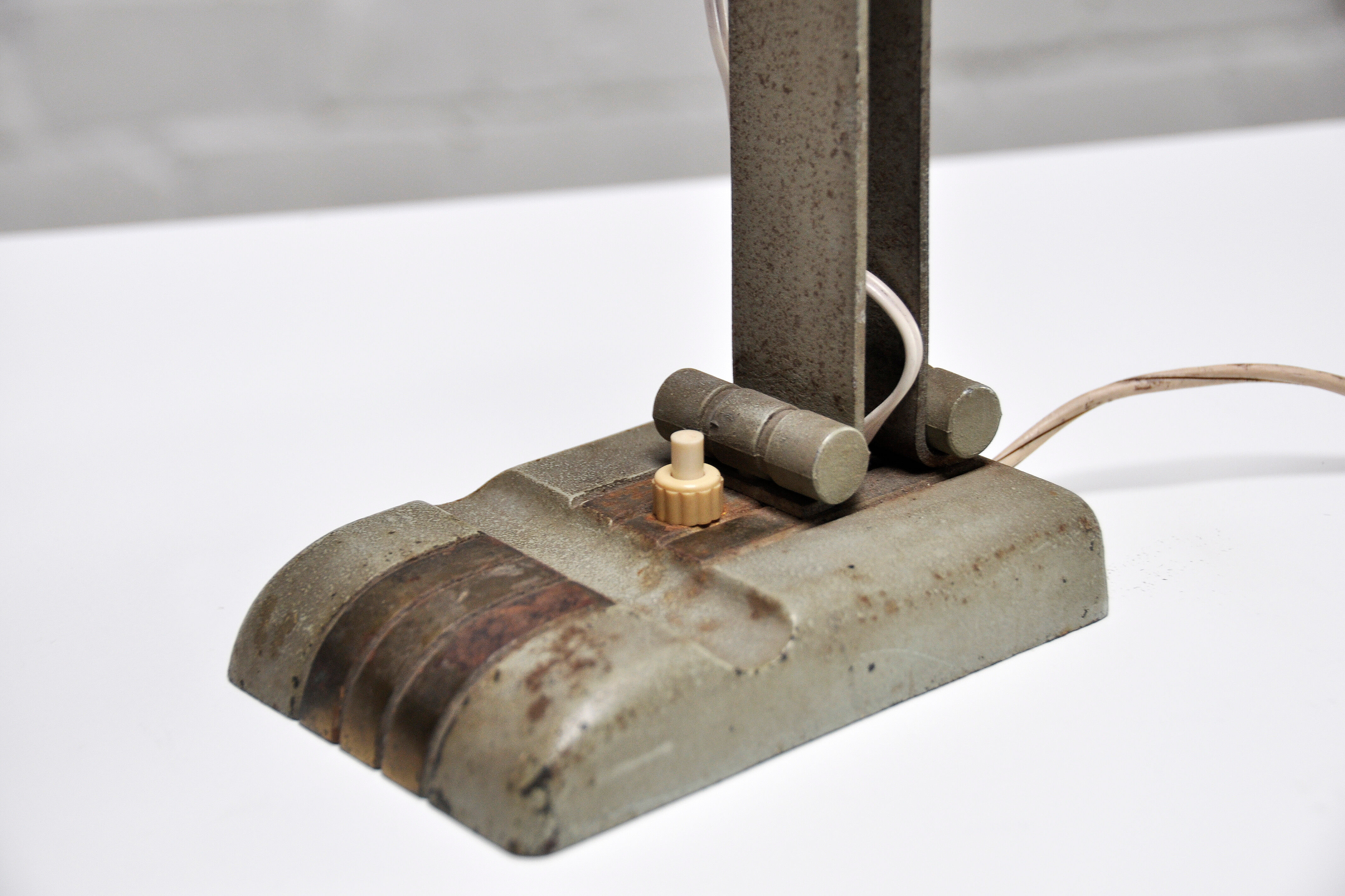 French art deco desk lamp in the style of rene koechlin, 1930s