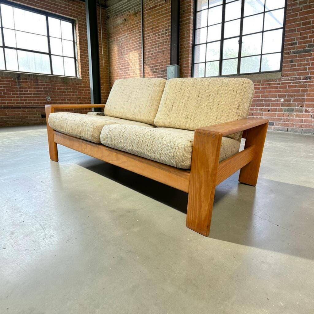 Canapé deux places vintage scandinave en bois