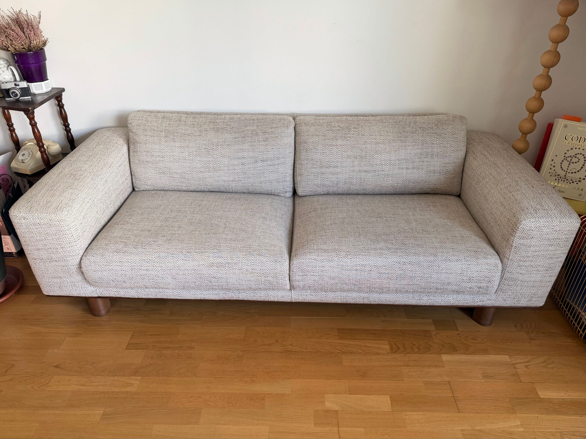 AMPM Cerea chevron patterned linen 3-seater sofa – La Redoute – Very b