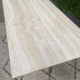 Large vintage dining table in travertine in the 1970s Carpa style.