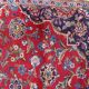 Antique Kashan wool rug, medallion & allover floral, crimson & navy, c. 1920s — 283 × 384 cm — 1C1279