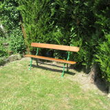Garden bench in wood and cast iron