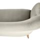 3-seater velvet sofa, original, over 60 years old, grey.