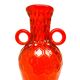 Vase, modernism, red glass, designed by M. Gołogórski, Poland, 1970s