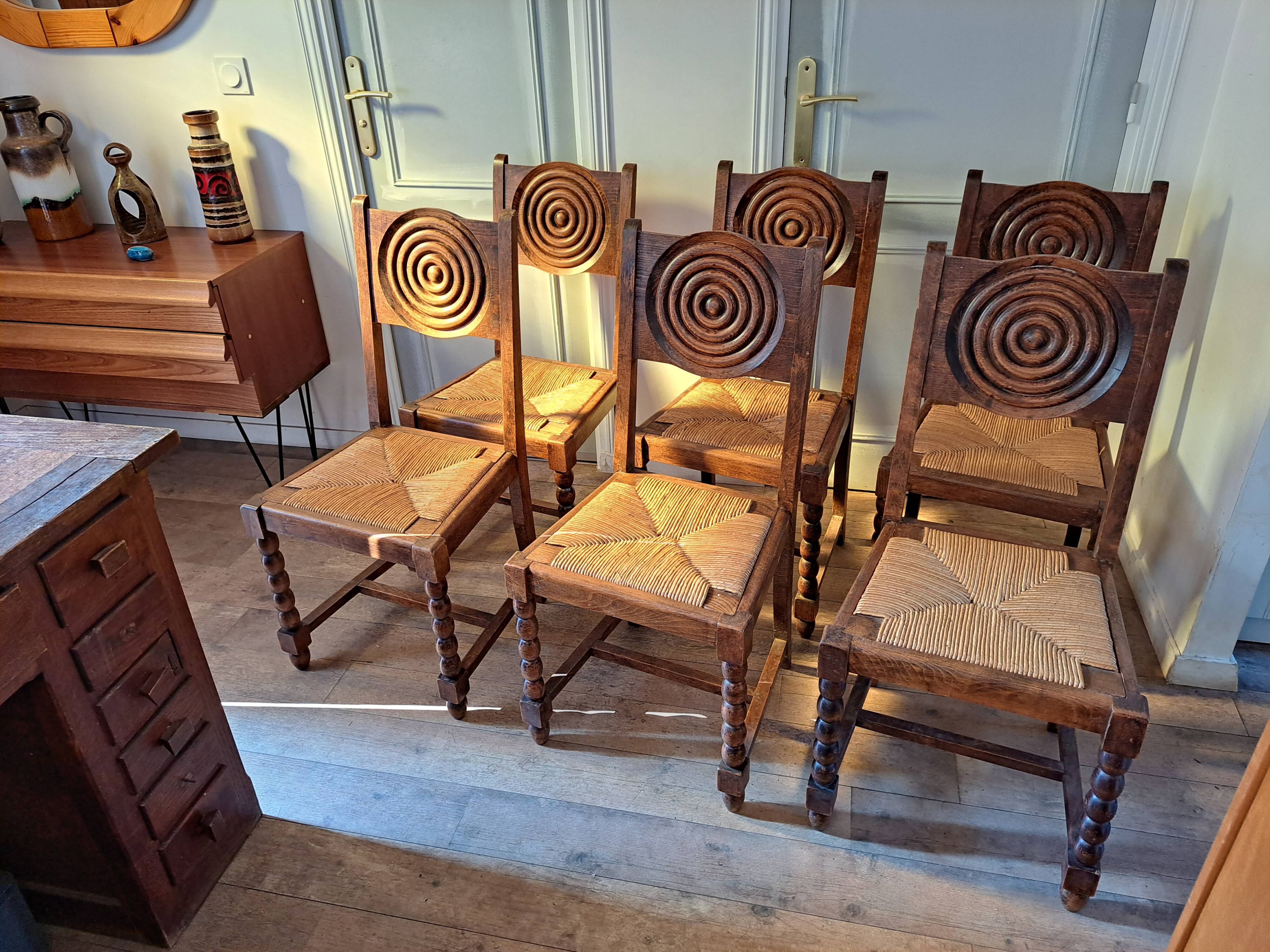 6 arts and crafts chairs