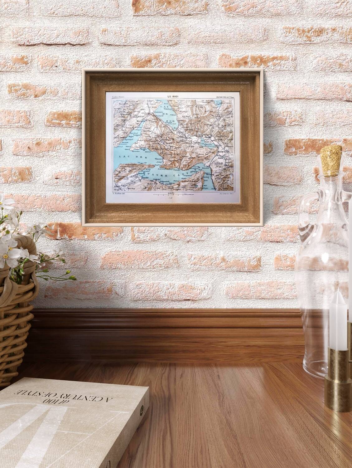 Printed in 1844, Le Rigi, Switzerland.